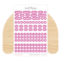 Create-a-Calendar Dots Sticker Sheet, Baby Pink