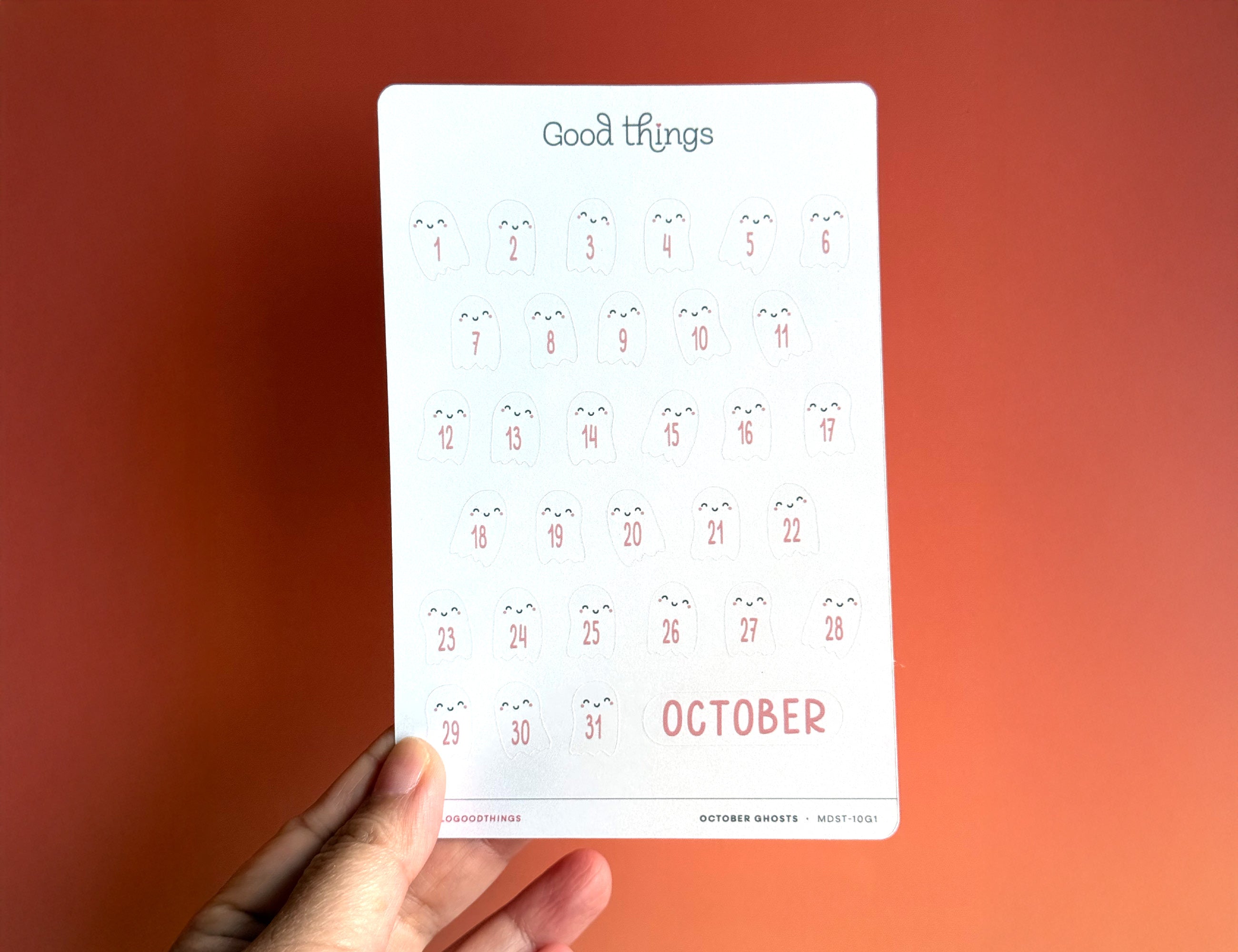 Cute Ghosts October Month Stickers by Good Things