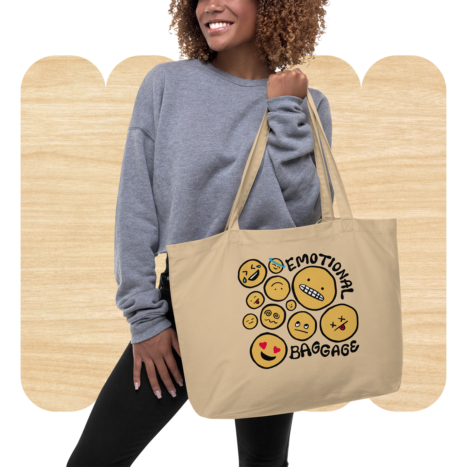 Emotional Baggage Large Tote Bag by Good Things
