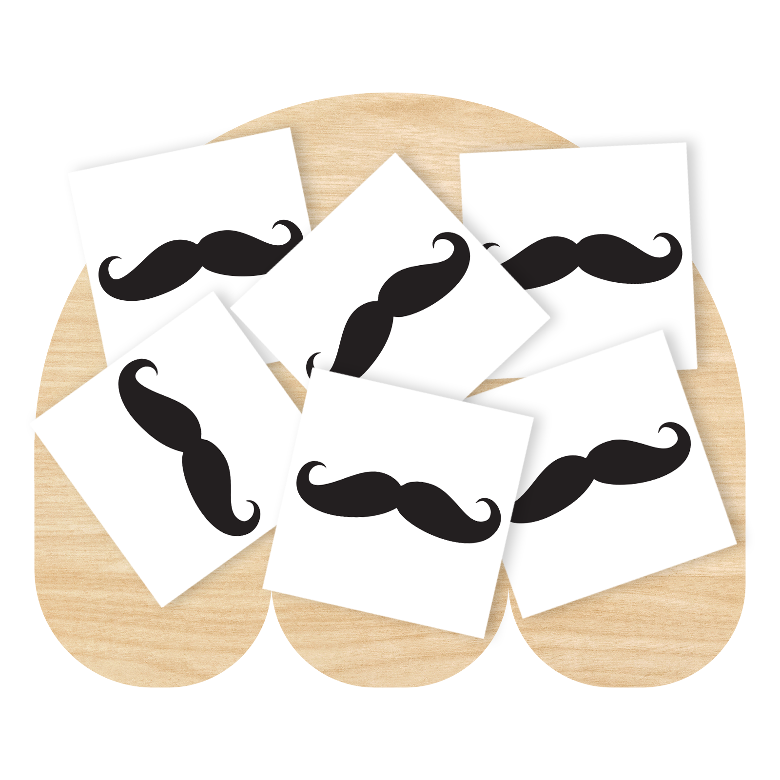Finger Mustache Temporary Tattoos by Good Things