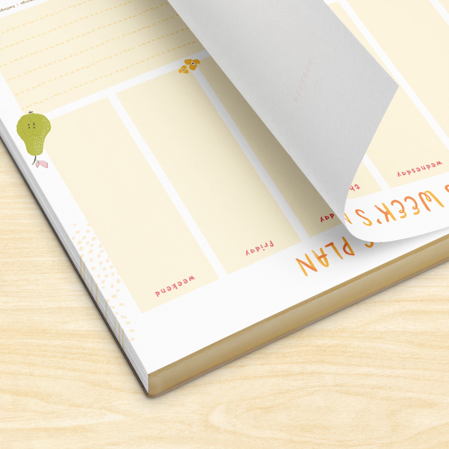 Fresh & Fruity Weekly Plan Notepad (Horizontal)