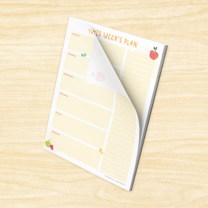 Fresh & Fruity Weekly Plan Notepad (Vertical)