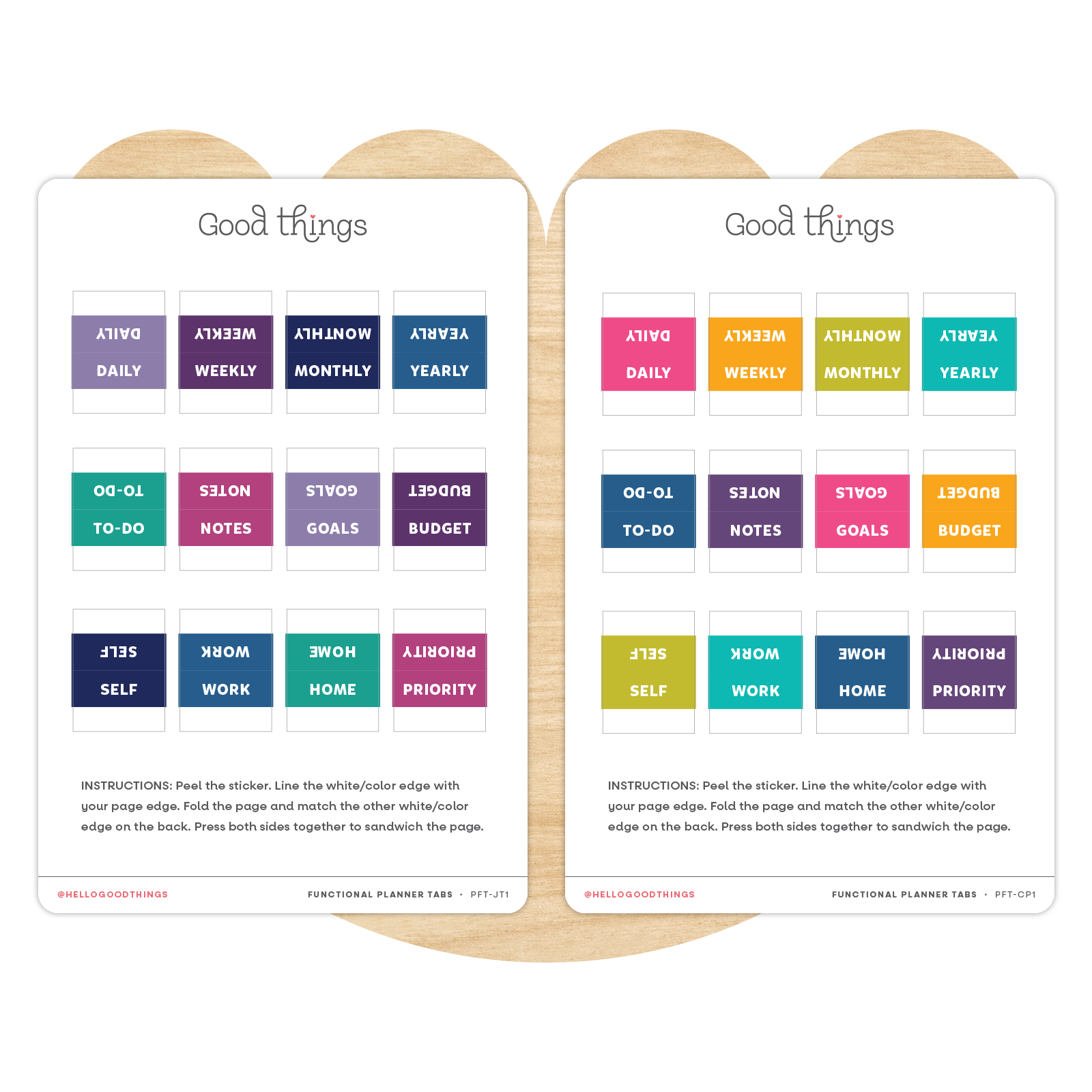 Functional Planner Divider Tabs