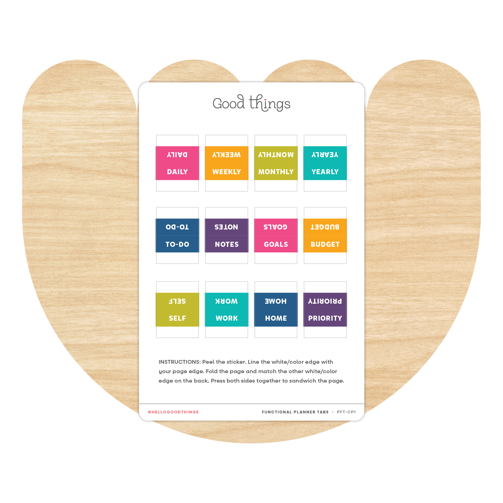 Functional Planner Divider Tabs