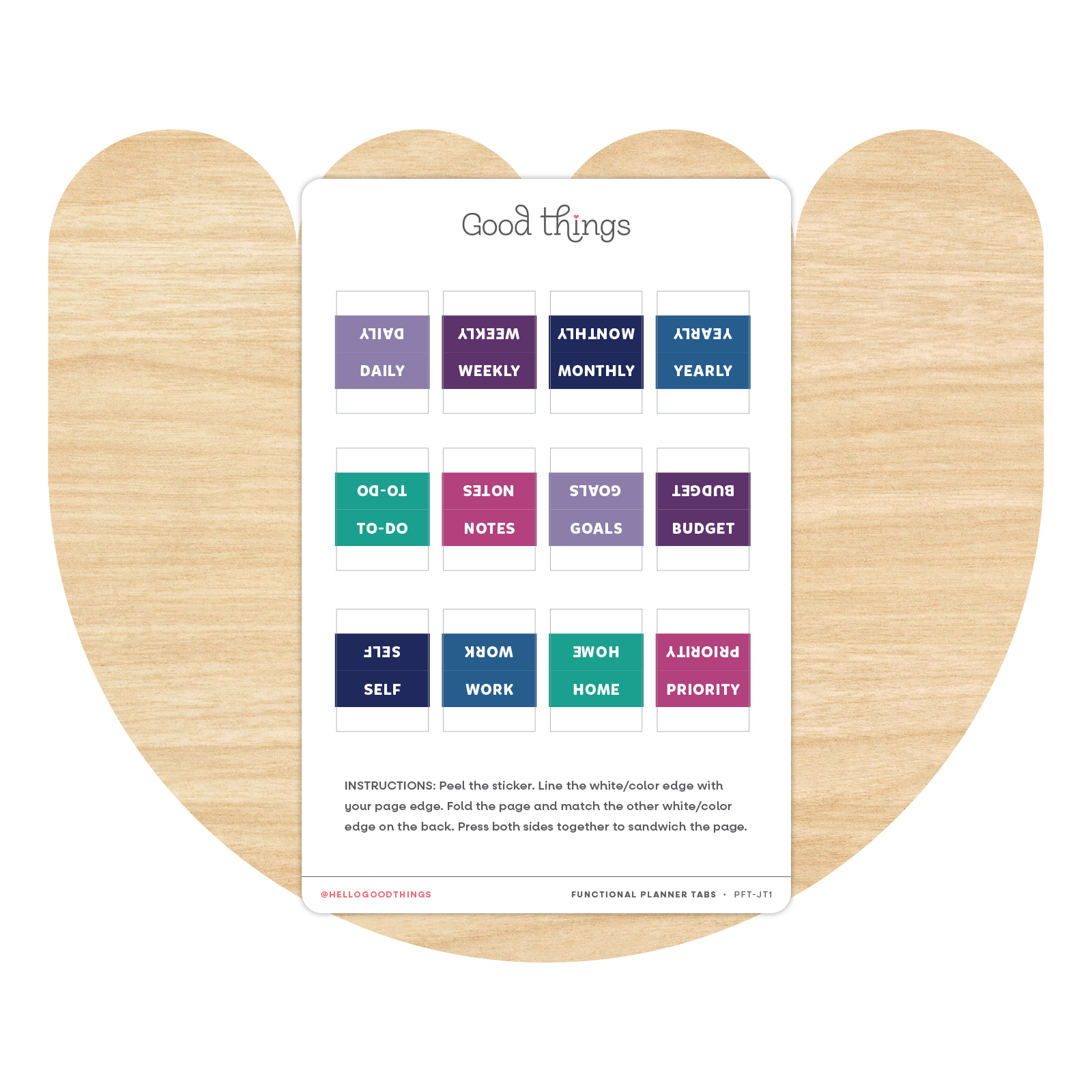 Functional Planner Divider Tabs