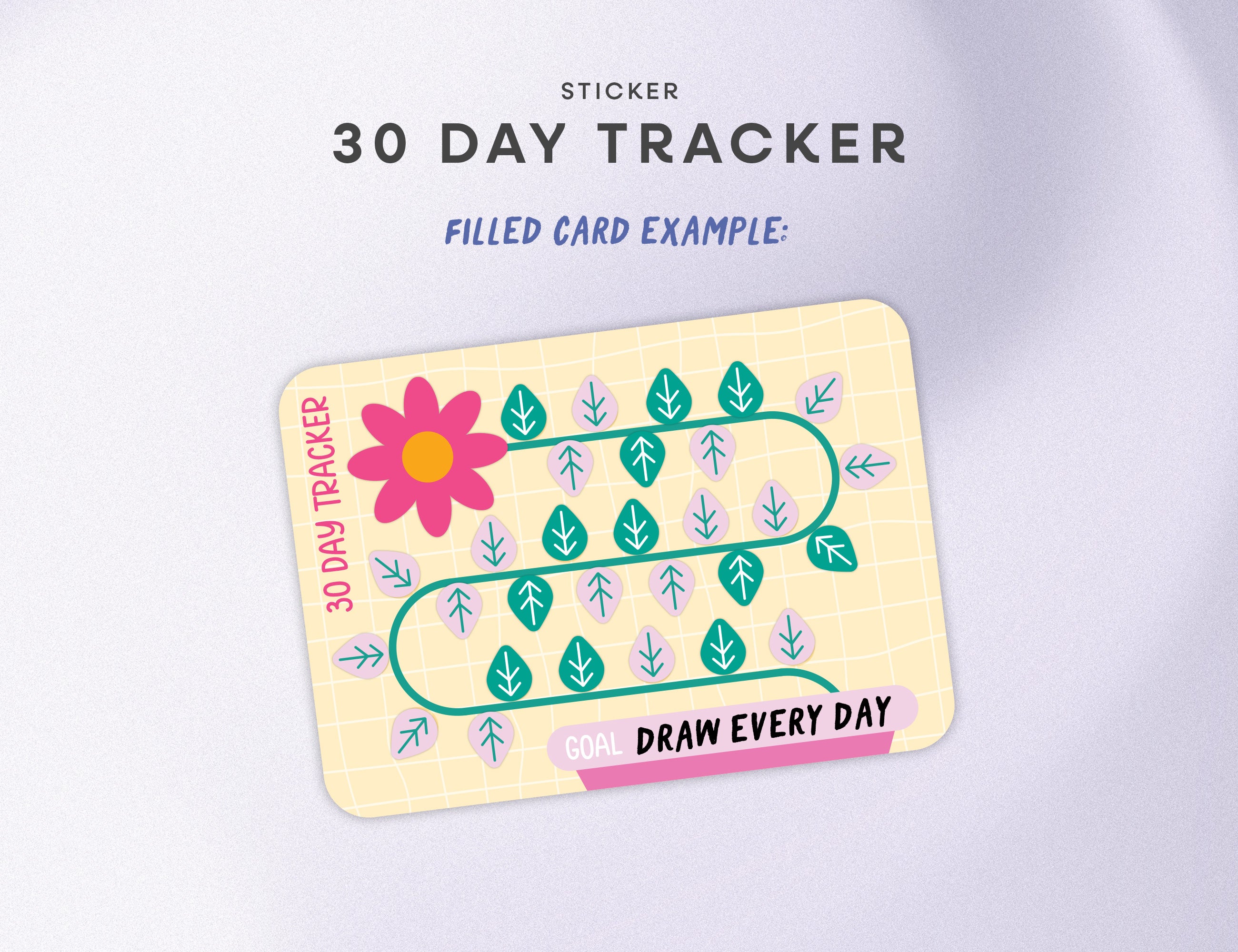 Goal Tracker Sticker Grow a Flower by Good Things