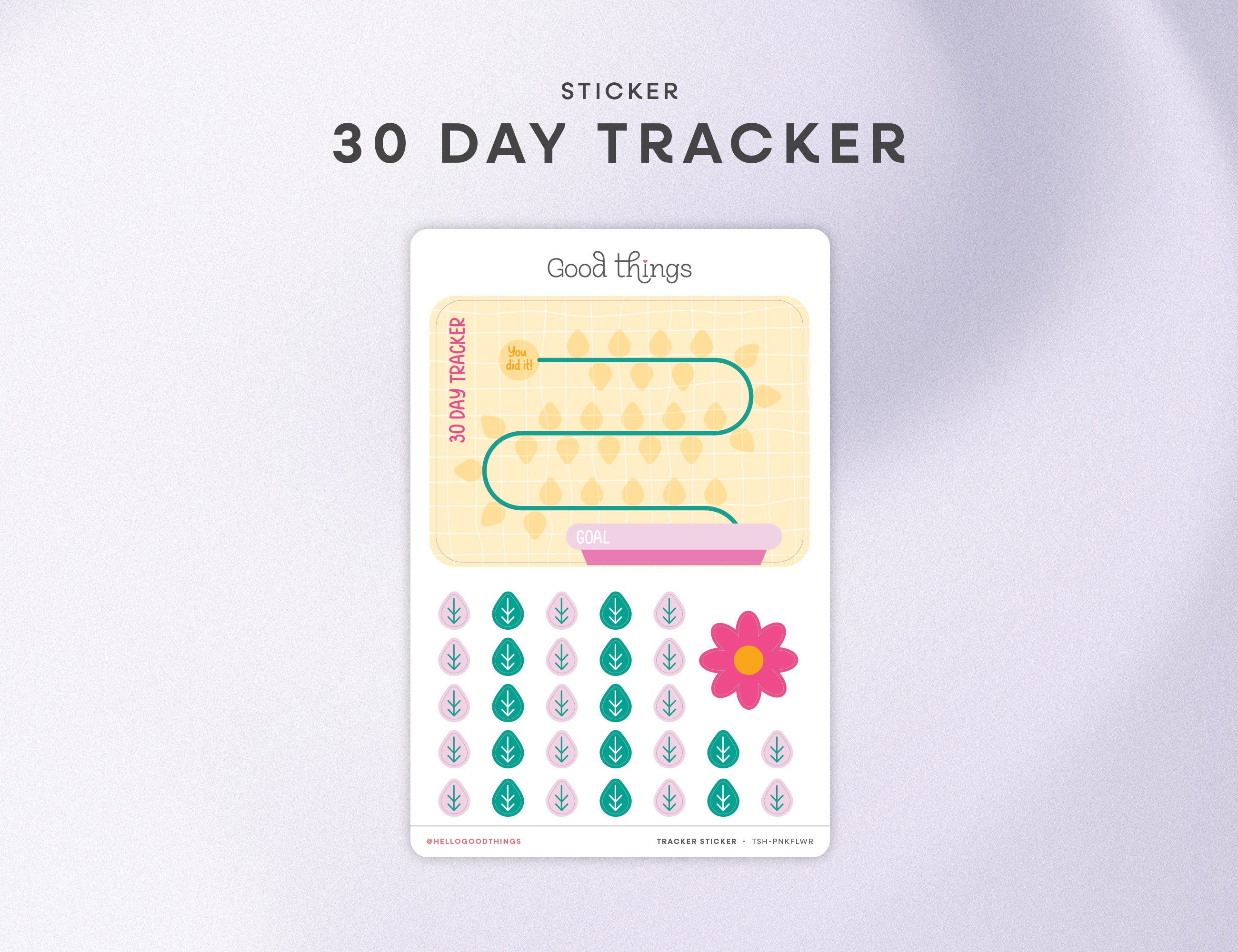 Goal Tracker Sticker Grow a Flower by Good Things