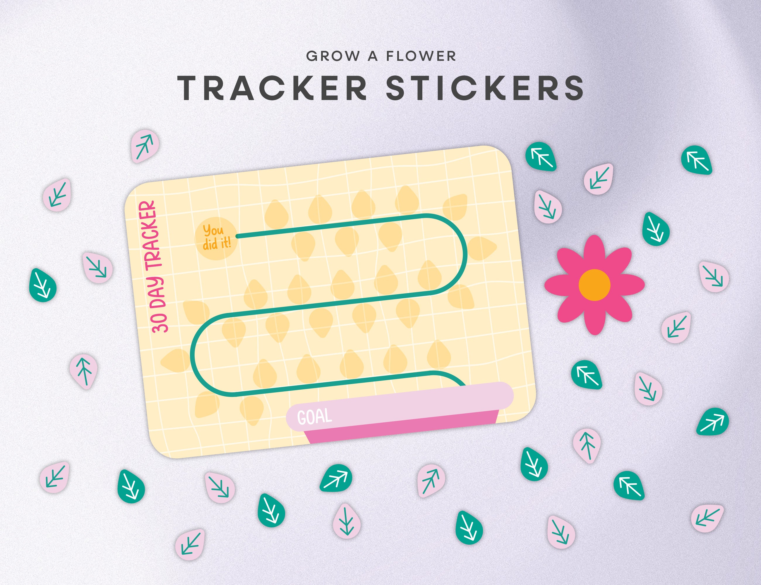 Goal Tracker Sticker Grow a Flower by Good Things