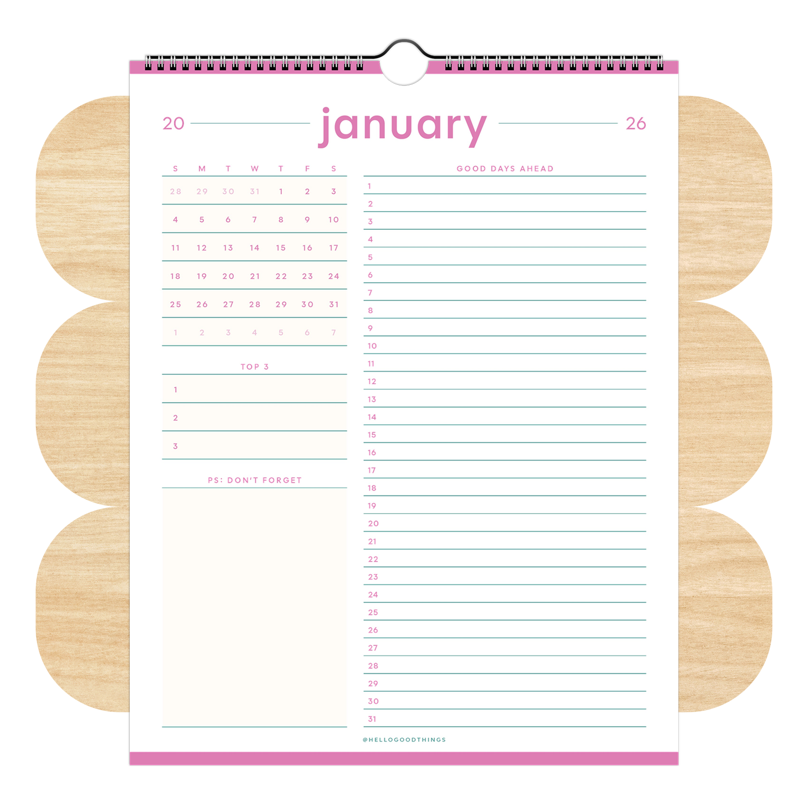 2026 Good Days Ahead Calendar