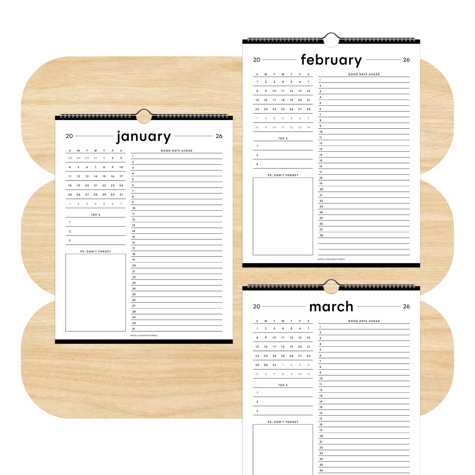 2026 Good Days Ahead Calendar