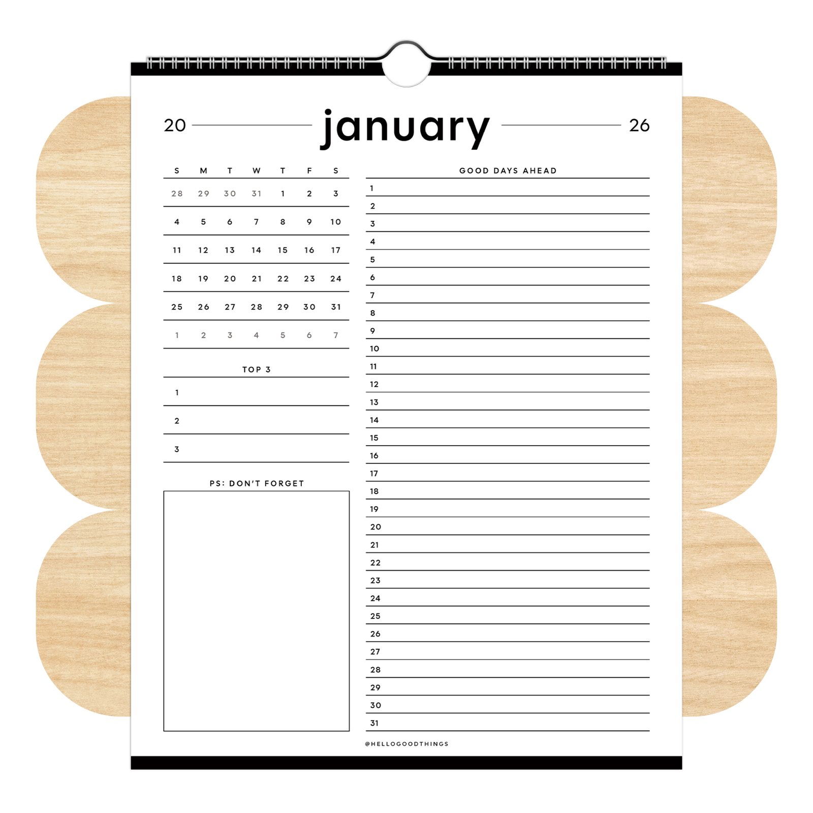 2026 Good Days Ahead Calendar