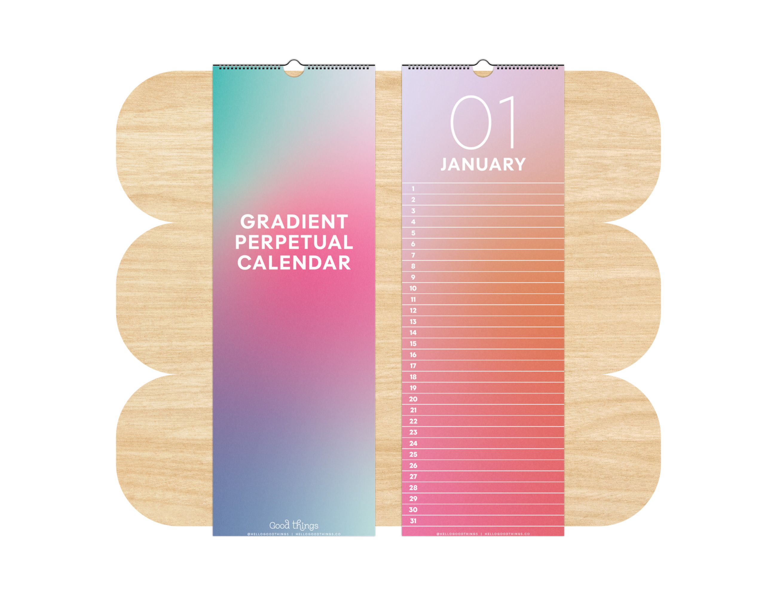 Gradient Perpetual Wall Calendar
