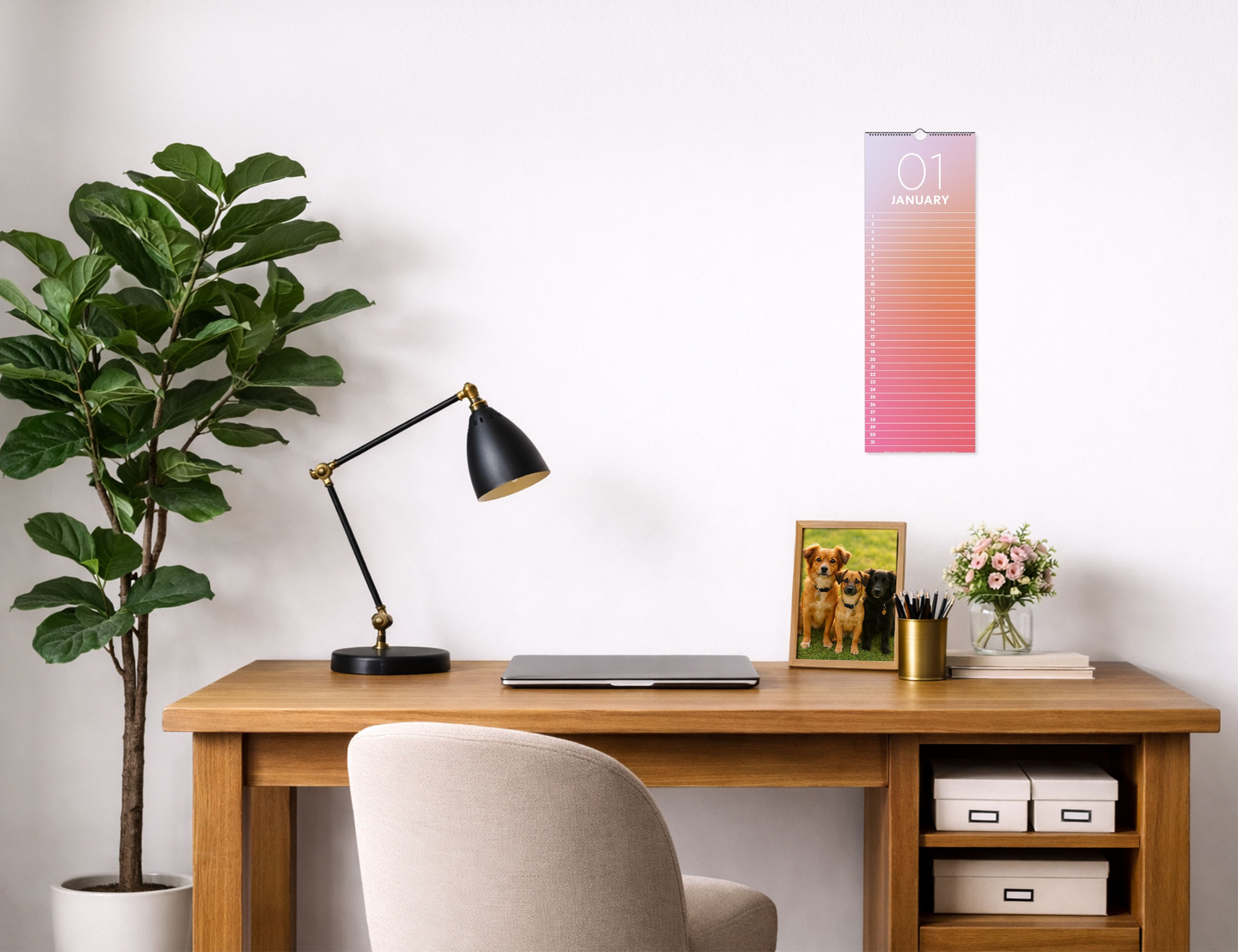 Gradient Perpetual Wall Calendar