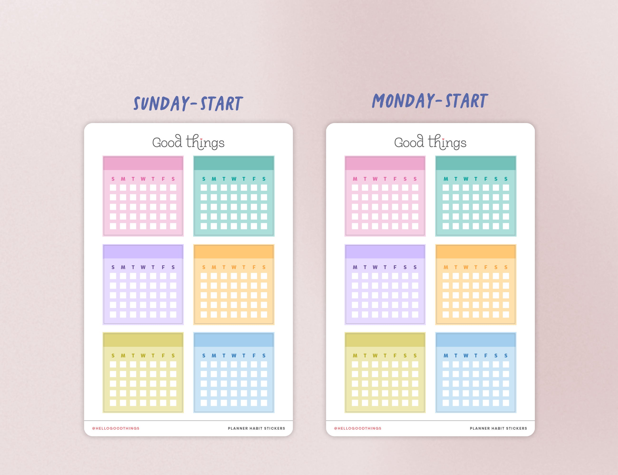 Month Habit Stickers