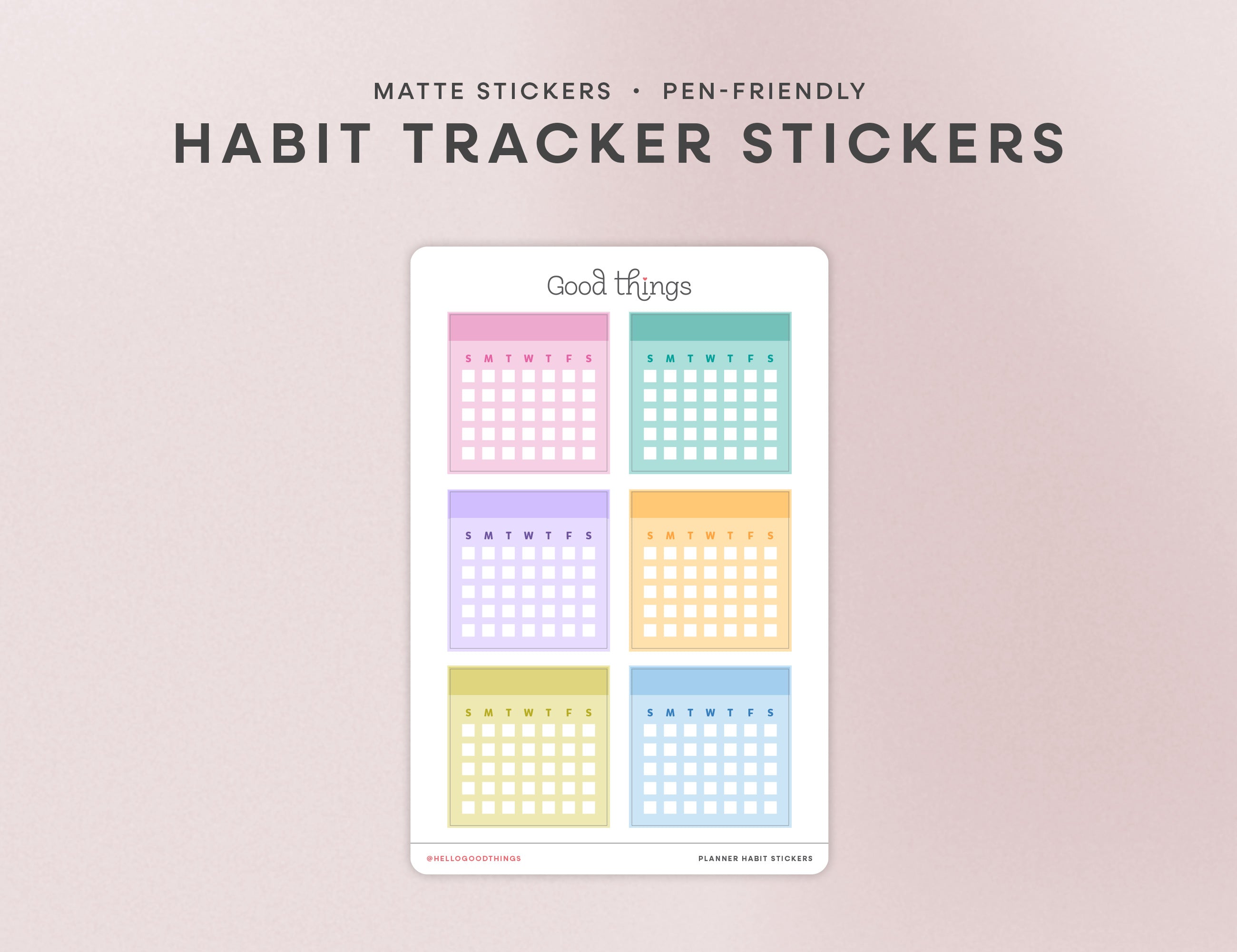 Month Habit Stickers