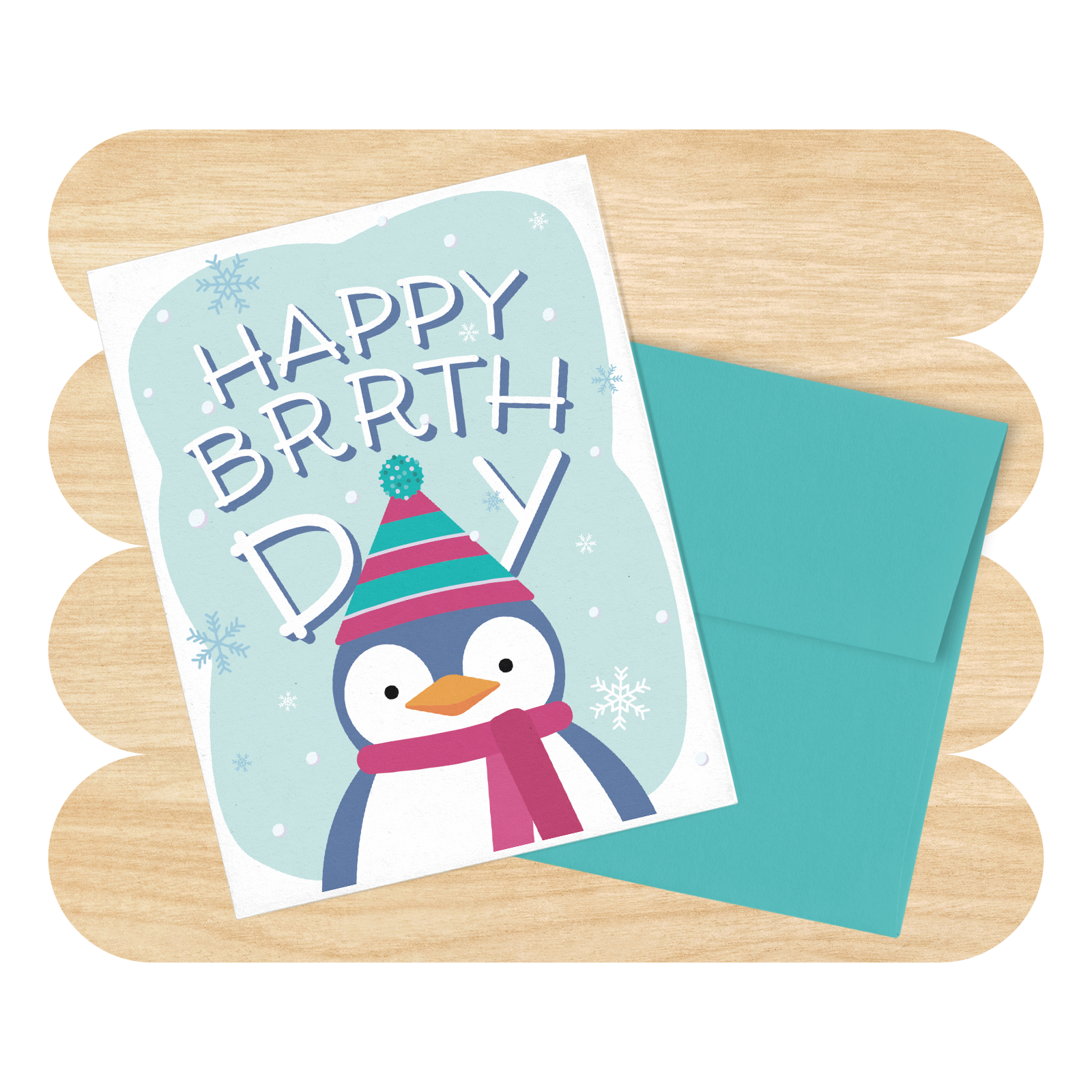 Happy Brrthday Birthday Greeting Card by Good Things