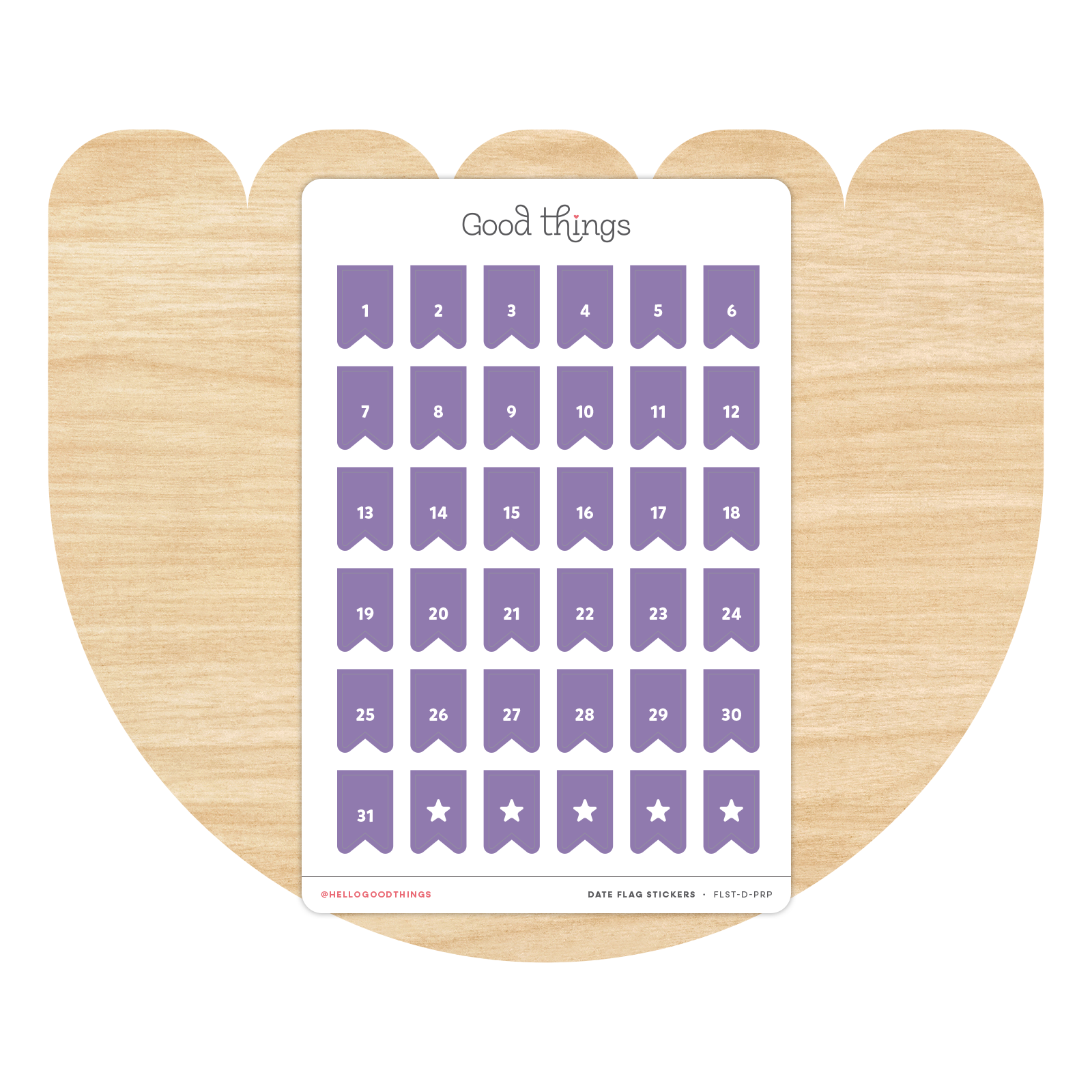 Date Flag Calendar Planner Stickers