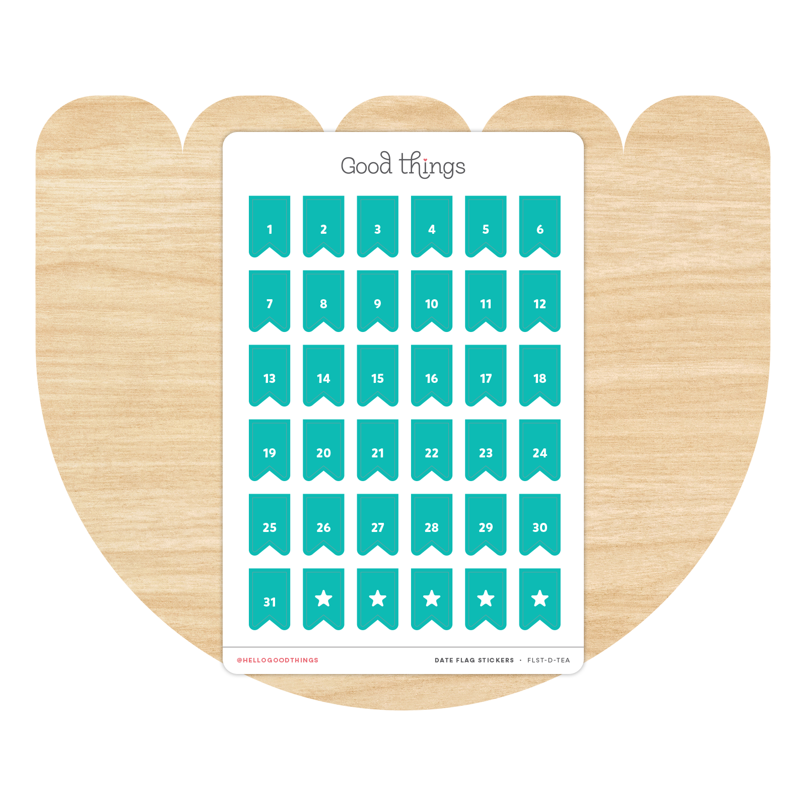 Date Flag Calendar Planner Stickers