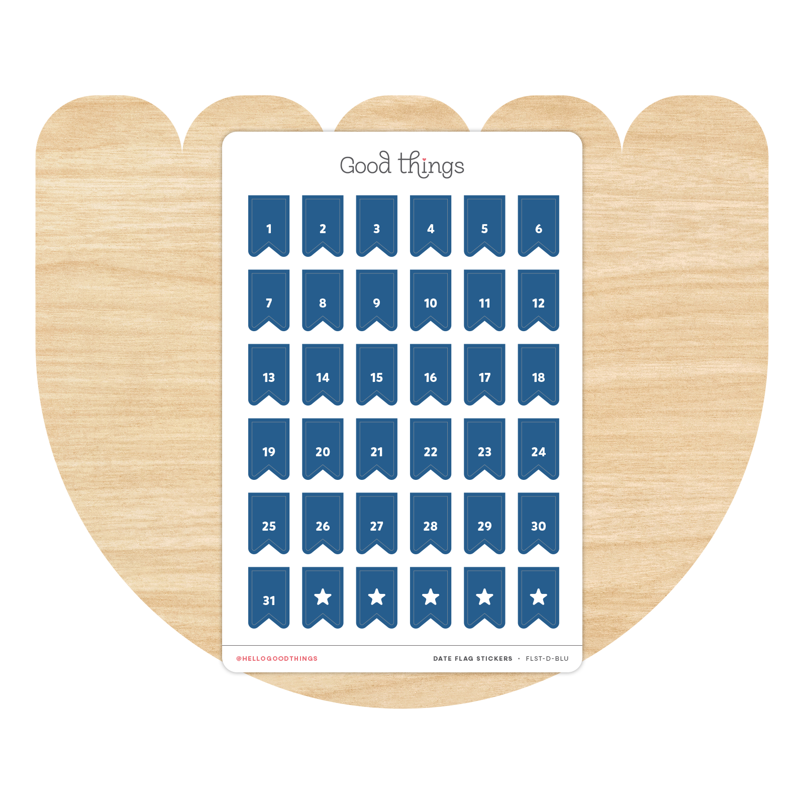 Date Flag Calendar Planner Stickers