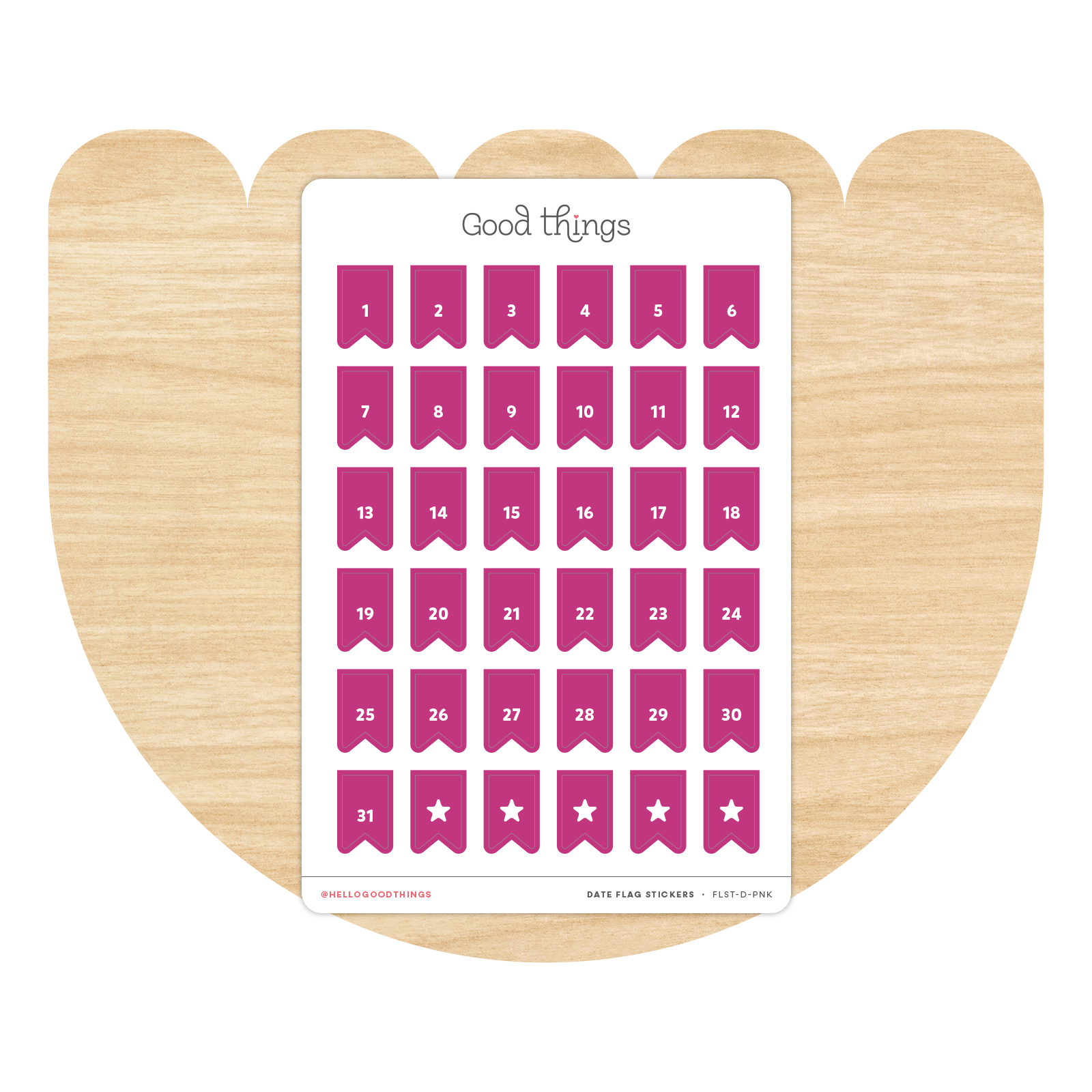 Date Flag Calendar Planner Stickers
