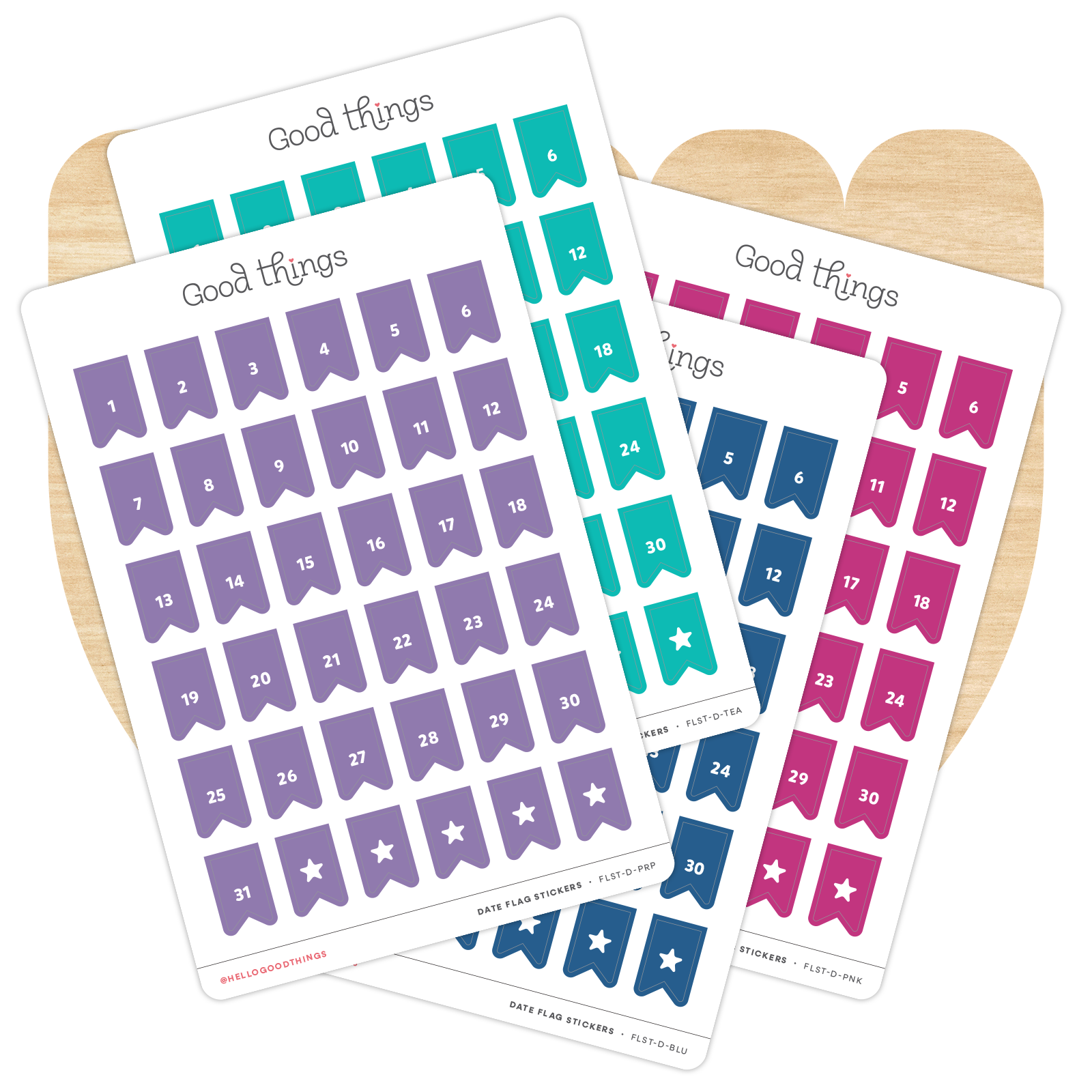 Date Flag Calendar Planner Stickers