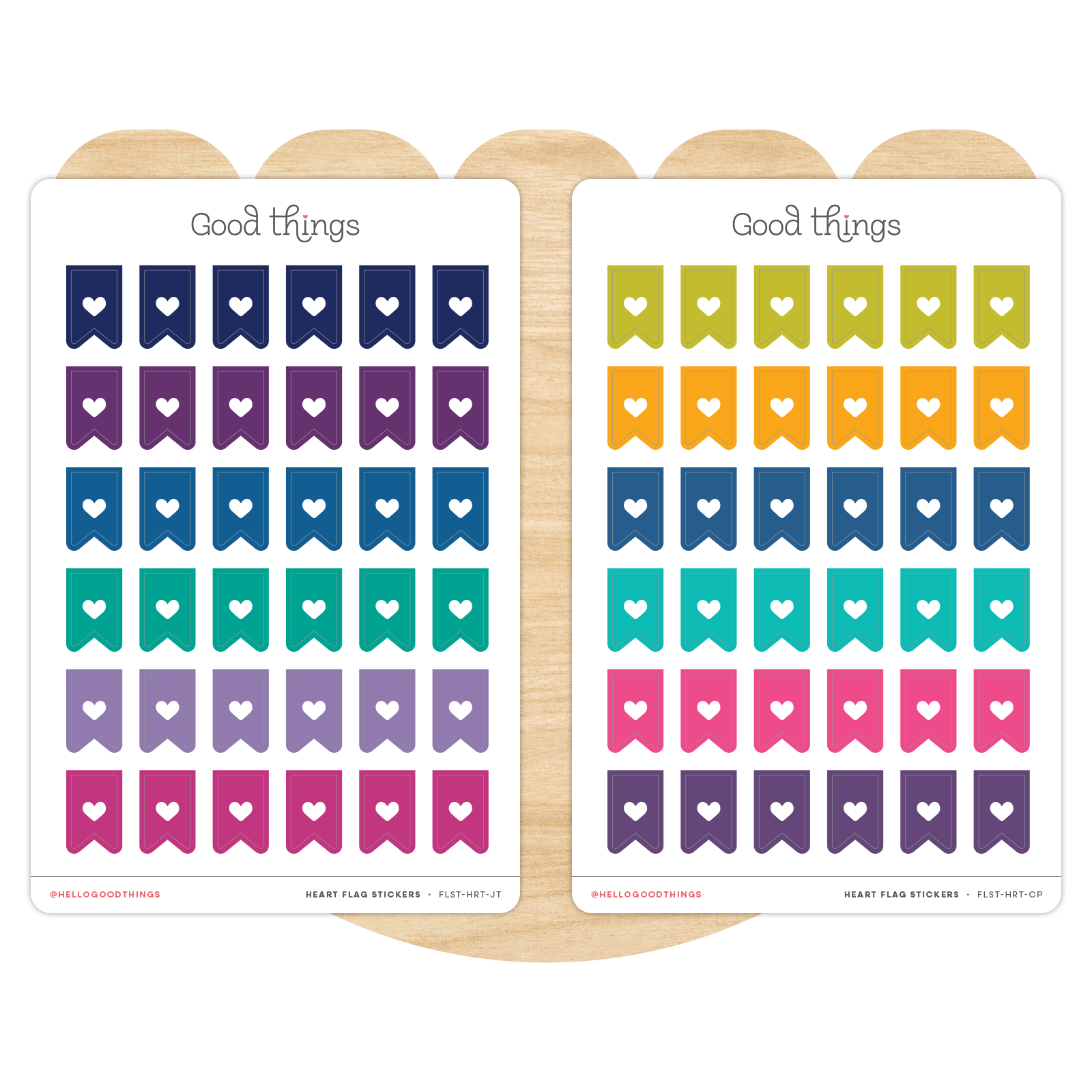 Heart Flag Calendar Planner Stickers