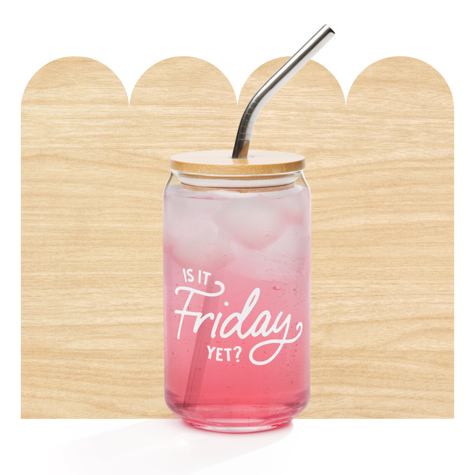 Is It Friday Yet? Glass Can by Good Things