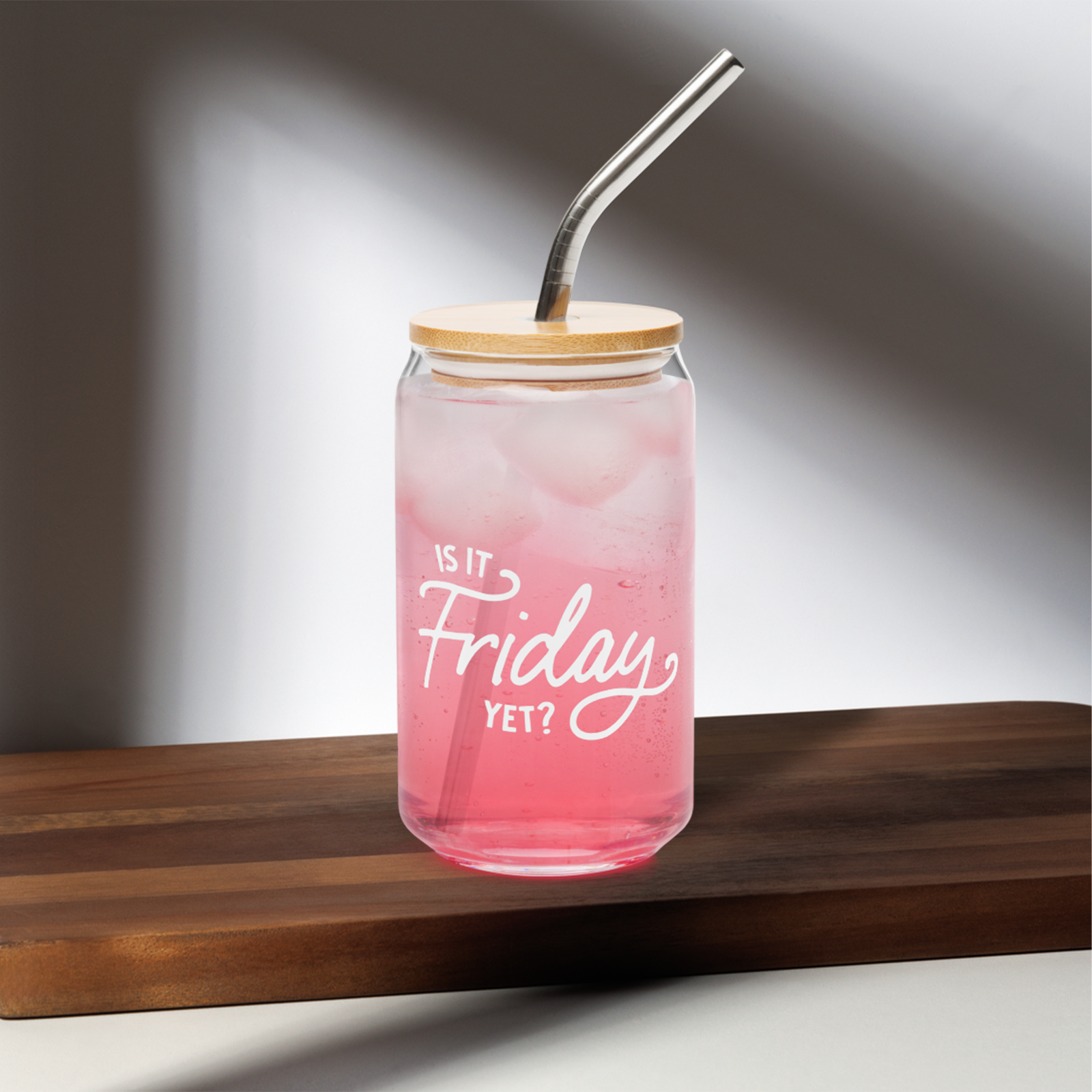 Is It Friday Yet? Glass Can by Good Things
