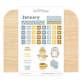 Create-a-Calendar January Kawaii Sticker Sheet