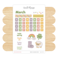 Create-a-Calendar March Kawaii Sticker Sheet