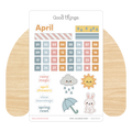 Create-a-Calendar April Kawaii Sticker Sheet