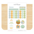 Create-a-Calendar June Kawaii Sticker Sheet