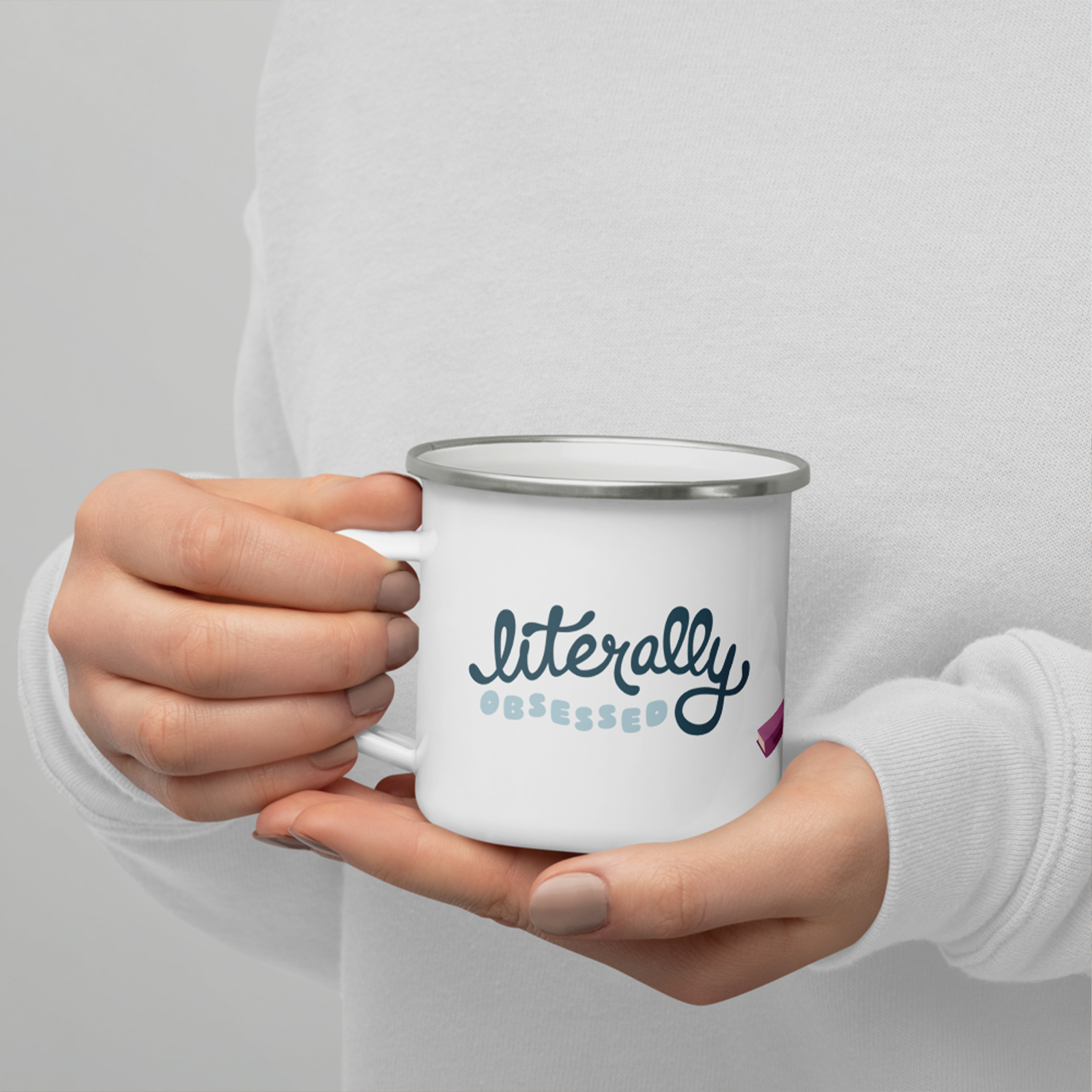 Literally Obsessed Enamel Mug by Good Things