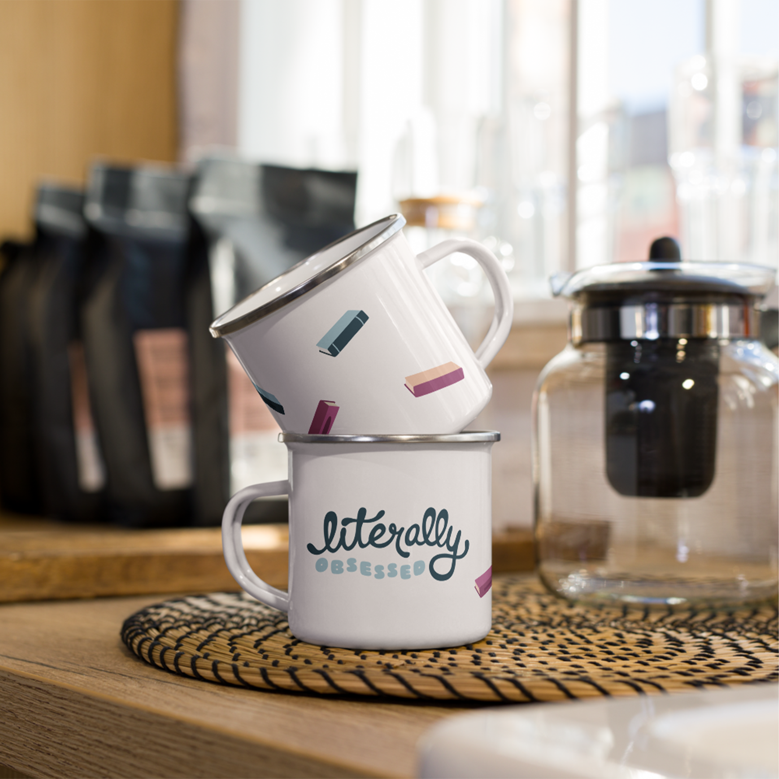 Literally Obsessed Enamel Mug by Good Things