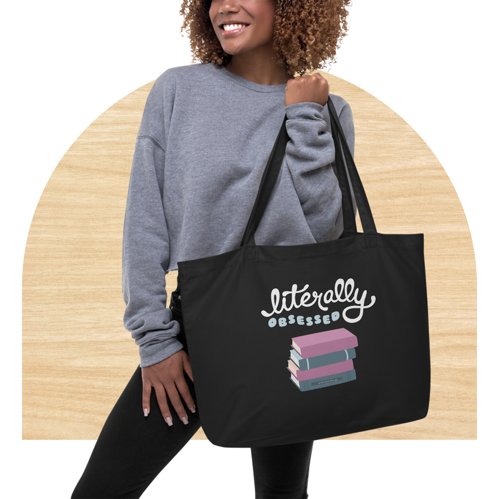 Literally Obsessed Large Tote Bag  by Good Things