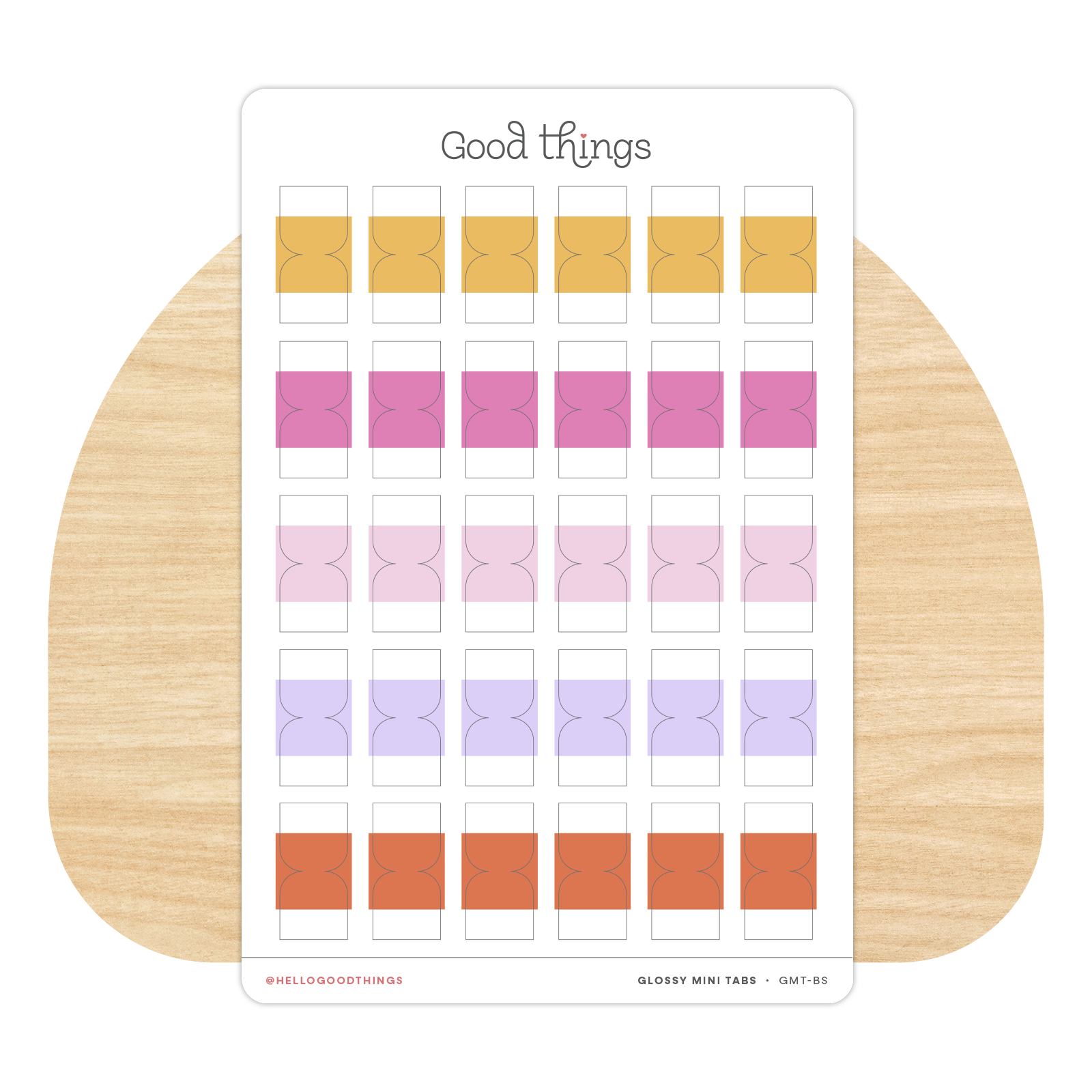 Mini Index Tab Stickers, Bright Side