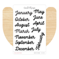 Month Titles Sticker Sheet
