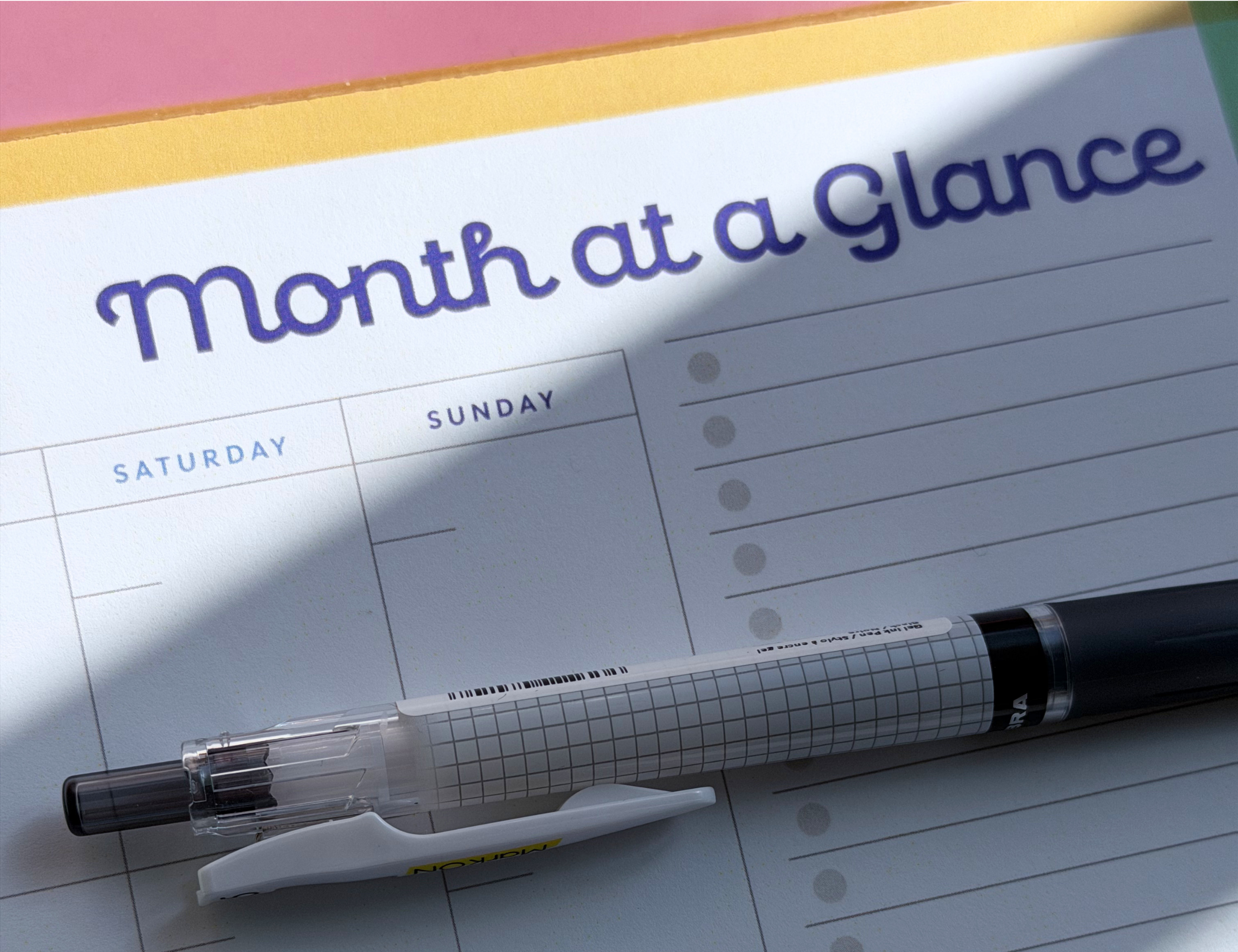 Month-at-a-Glance Notepad