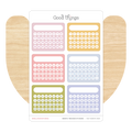 Month Habit Tracker Sticker Sheet