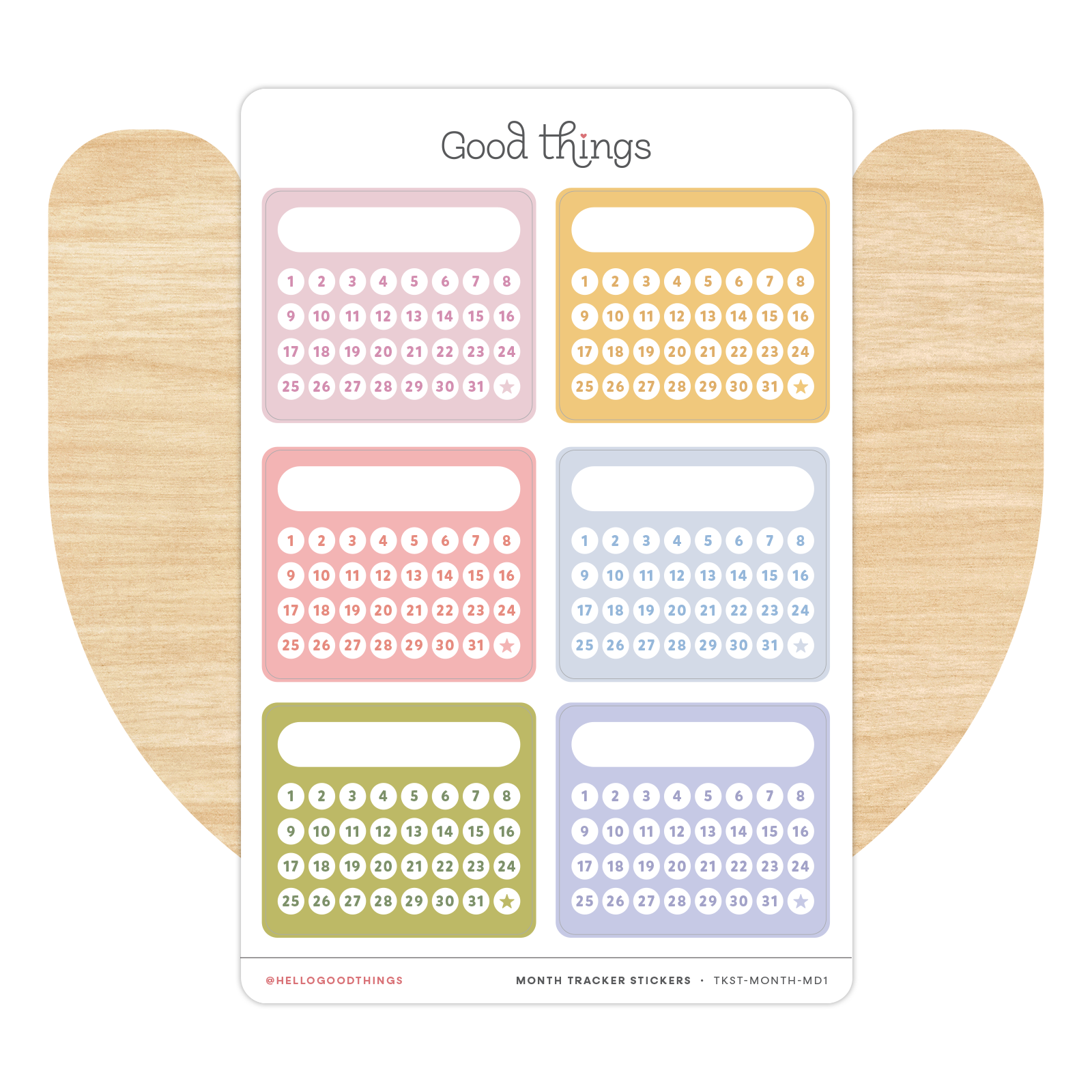 Month Habit Tracker Sticker Sheet