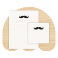 Mustache Notepad & Sticky Note Set by Good Things