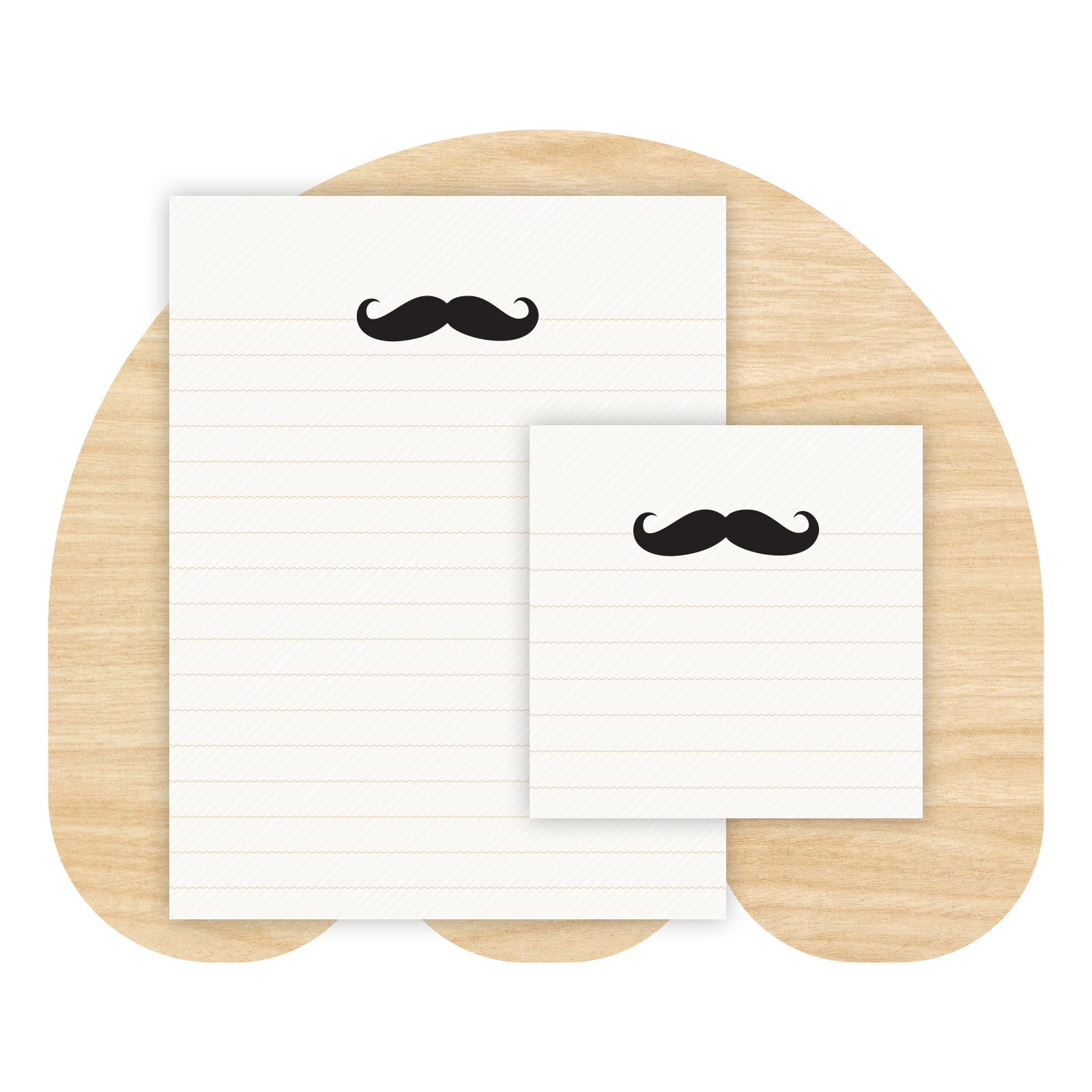 Mustache Notepad & Sticky Note Set by Good Things