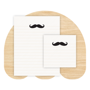 Mustache Notepad & Sticky Note Set by Good Things