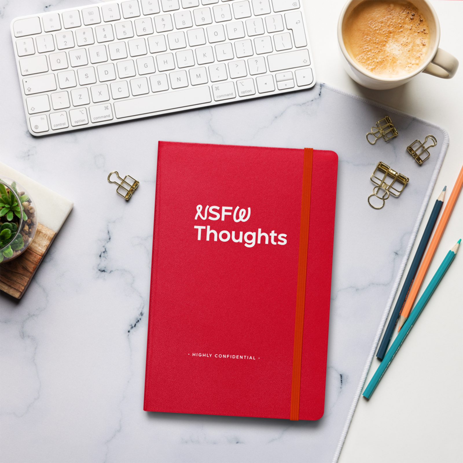 NSFW Thoughts Hardcover Notebook by Good Things