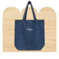 Nope Embroidered Denim Tote Bag by Good Things