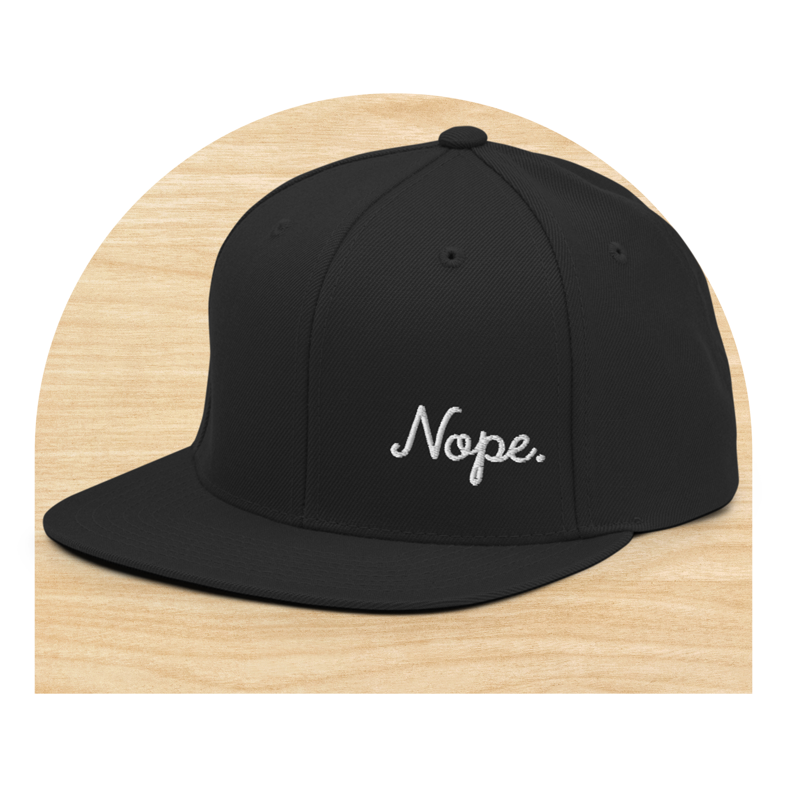 Nope Snapback Hat by Good Things by Good Things