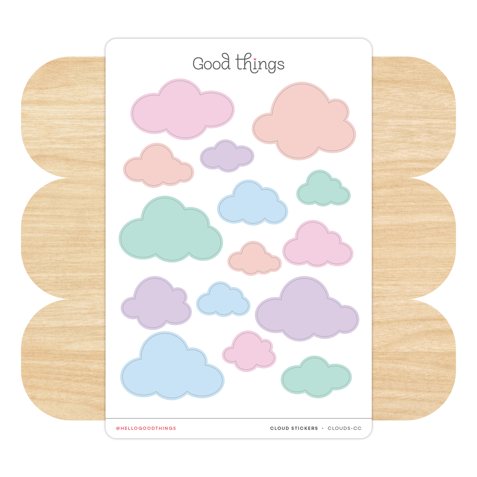 Pastel Cloud Sticker Sheet