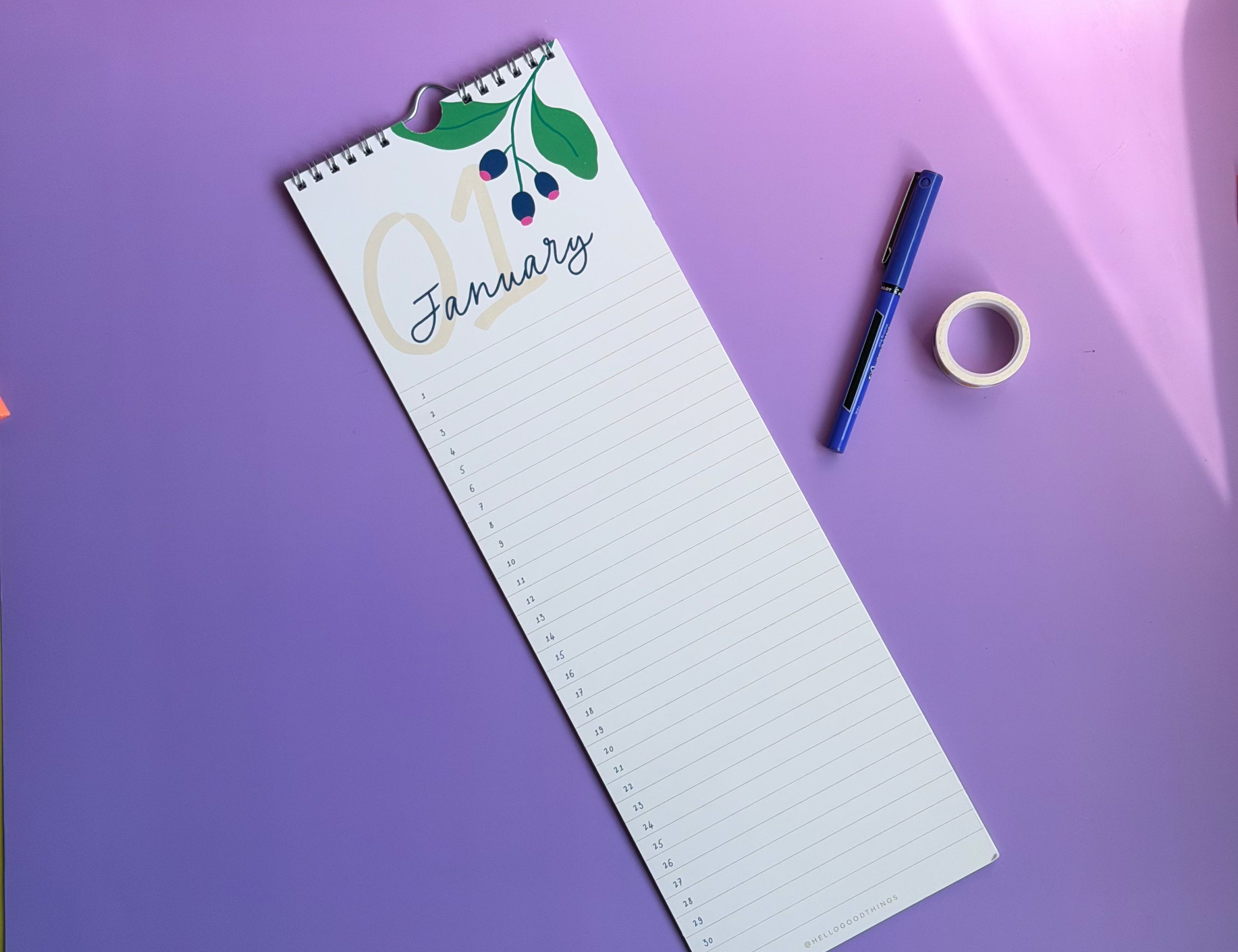 Perpetual Calendar - Floral