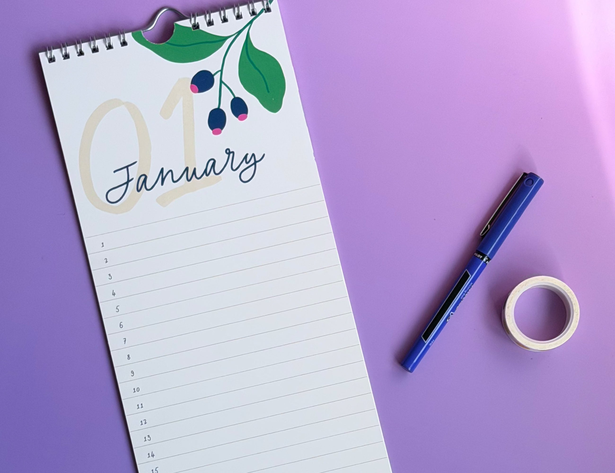 Perpetual Calendar - Floral