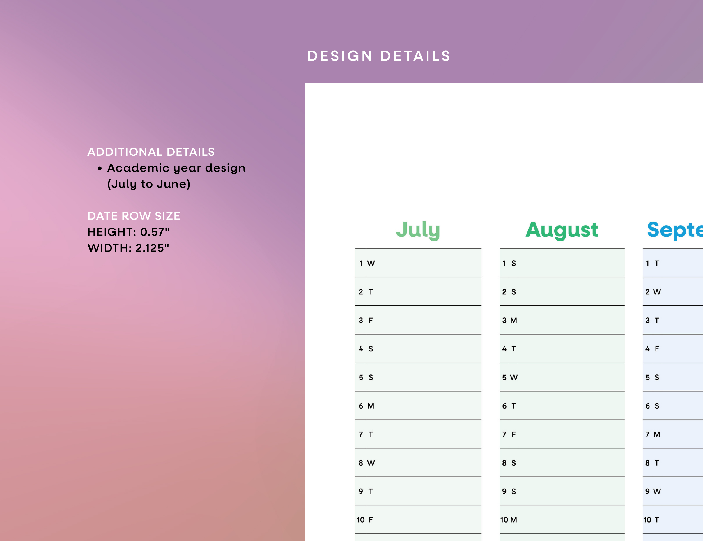 2026-2027 Wall Poster Calendar - Rainbow